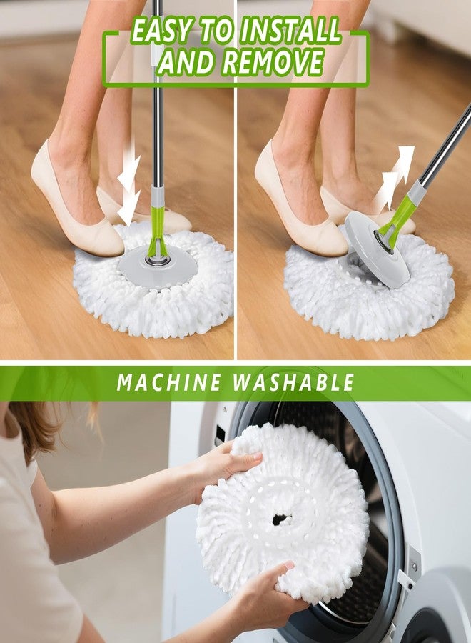 Masthome Spin Mop Bucket System,Masthome 360°Spin Mop and Bucket with Wringer Set,EasyWring Microfiber Mop with 3 Mop Pads,Spinning Floor Cleaning System for Floor Cleaning - Home & Office Suitable - Image 5